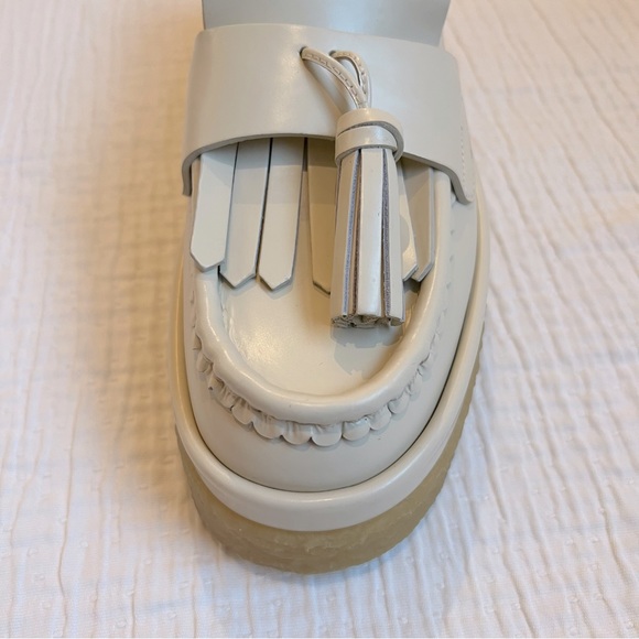 Chloe Jamie Tassel Platform Loafers in Ivory, Size 37 - Picture 11 of 15